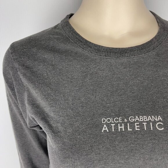 Vtg 90’s DOLCE & GABBANA Athletic Intimo Gray Sporty Sweater sz Small / it 46 - Picture 3 of 11